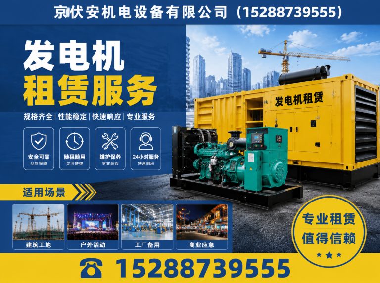 荆门应急发电机出租展示图